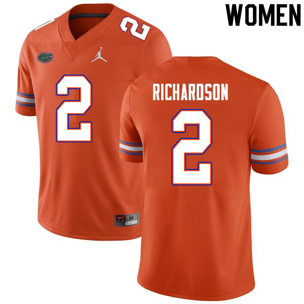 Women #2 Anthony Richardson Florida Gators College Football Jerseys Sale-Orange - Click Image to Close